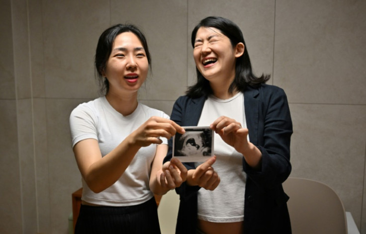 The couple decided to speak publicly to raise awareness of same-sex parenthood in South Korea