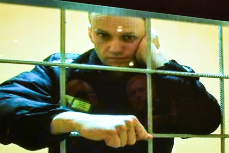 Opposition leader Alexei Navalny appears at Moscow City Court via a video link from his prison colony on May 24, 2022