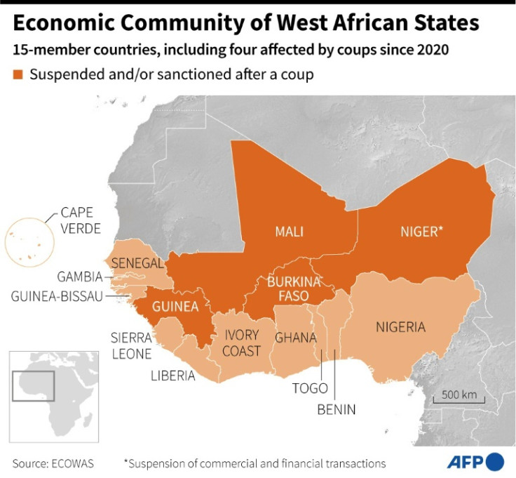 Members of the Economic Community of West African States (ECOWAS), including those suspended or sanctioned following a coup