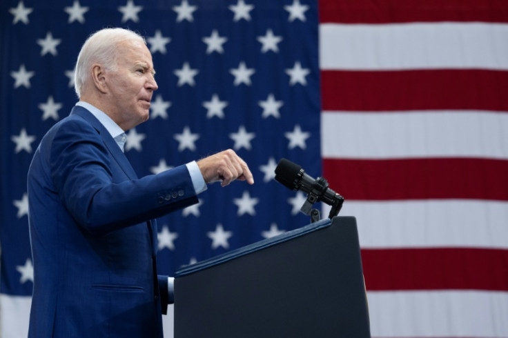US President Joe Biden, seen speaking in Belen, New Mexico, on August 9, 2023, has approved the outlines of a deal to free Americans in Iran