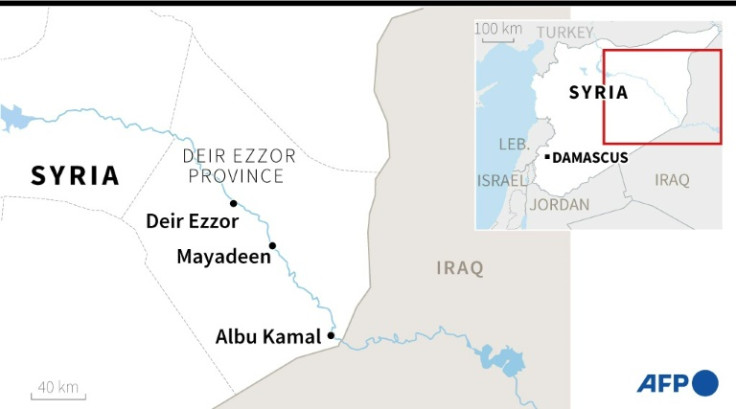 Map of Deir Ezzor province in eastern Syria