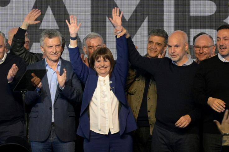 Argentine presidential candidate Patricia Bullrich captured about about 28 percent of the primary election's votes