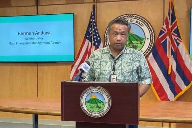 This screengrab, courtesy of Hawaii's Maui County, shows Herman Andaya, former head of the Maui Emergency Management Agency