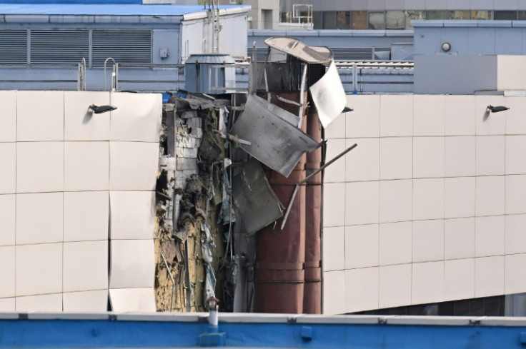 Drone wreckage fell on the expo centre in Moscow, according to Russia's defence ministry