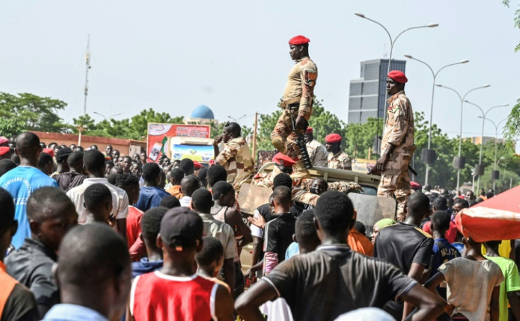 Volunteers gather in Niamey after calls for civilians to register as auxiliaries in support of the armed forces