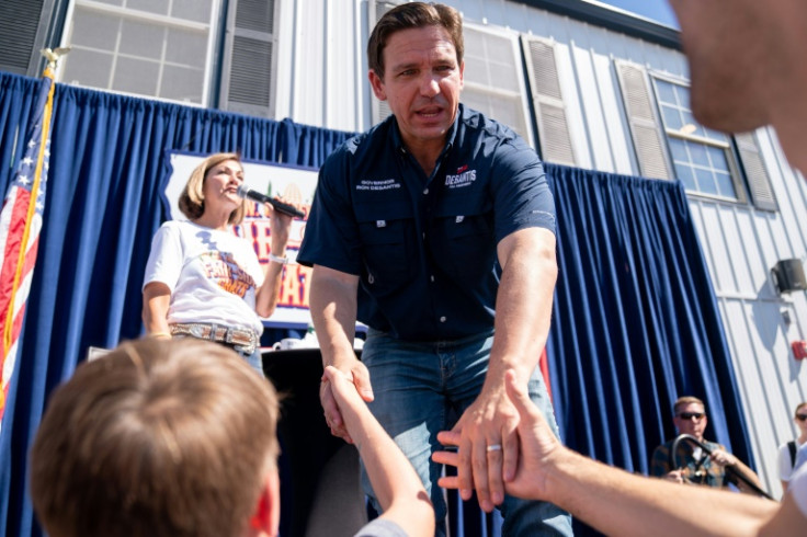 Florida governor Ron DeSantis is in the runner-up spot in the Republican primary race but has seen his poll numbers slipping