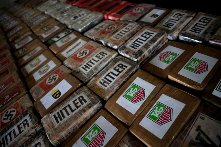 Many of the packages were branded with swastikas and the word "Hitler", similar to a consignment of cocaine that was intercepted in Peru en route to Belgium in May this year.