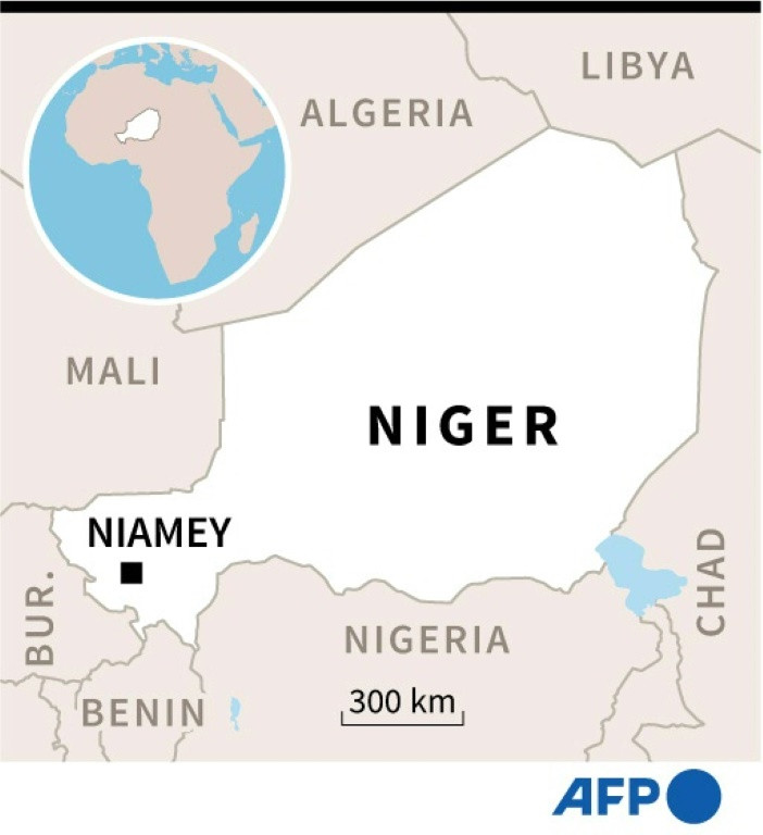 Map of Niger locating its capital Niamey.