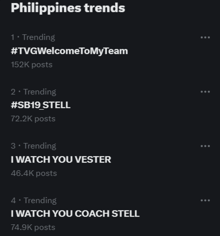 Stell trends on Twitter