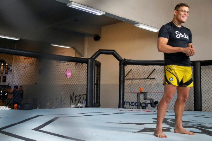 Brazilian mixed martial arts fighter Caio Borralho trains at an academy in Sao Paulo, Brazil