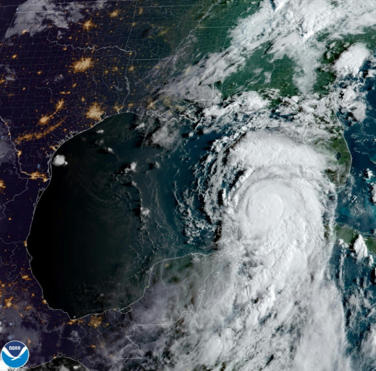 A satellite image from the US National Oceanic and Atmospheric Administration (NOAA) shows Hurricane Idalia over the Gulf of Mexico
