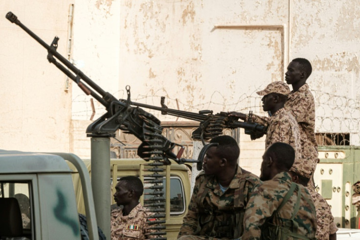 Rapid Support Forces man a machine gun in Khartoum in 2019 -- the paramilitaries now at war with the army say they 'do not deal with traffickers' of guns