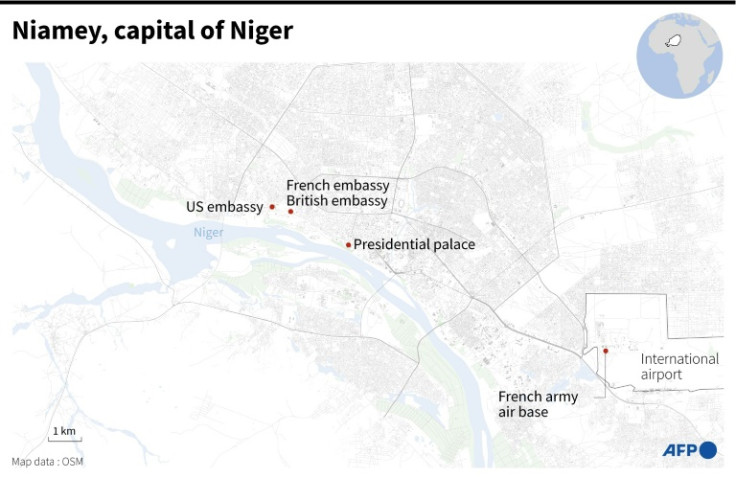 Key locations in Niamey, Niger's capital