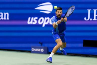 Serbia's Novak Djokovic returns the ball to Serbia's Laslo Djere during the US Open tennis tournament men's singles third round match at the USTA Billie Jean King National Tennis Center in New York City, on September 1, 2023.
