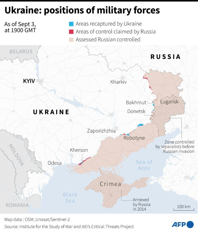 Ukraine: positions of military forces