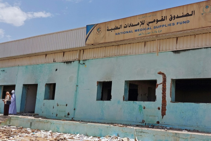 A destroyed medical storage facility in Nyala, South Darfur state, early in the war between Sudan's army and paramilitaries