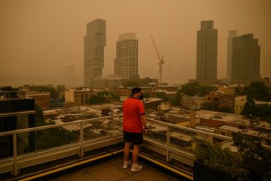 Smog alert: A thick haze covered New York in June, triggered by wildfires in north American forests