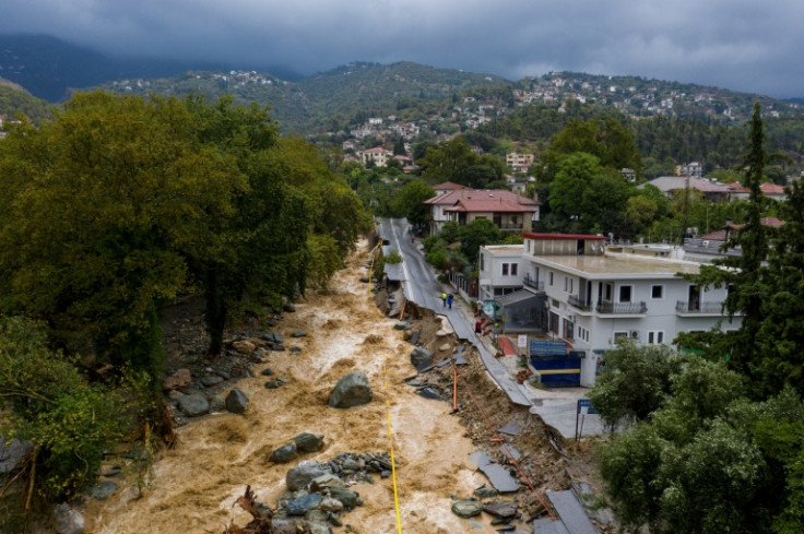 Floods have struck central Greece's Volos