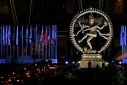 The 27-feet tall bronze figurine statue 'Nataraja' is installed at a G20 India summit venue in New Delhi