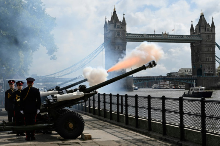Gun salutes will be fired in London to mark the anniversary of the king's accession