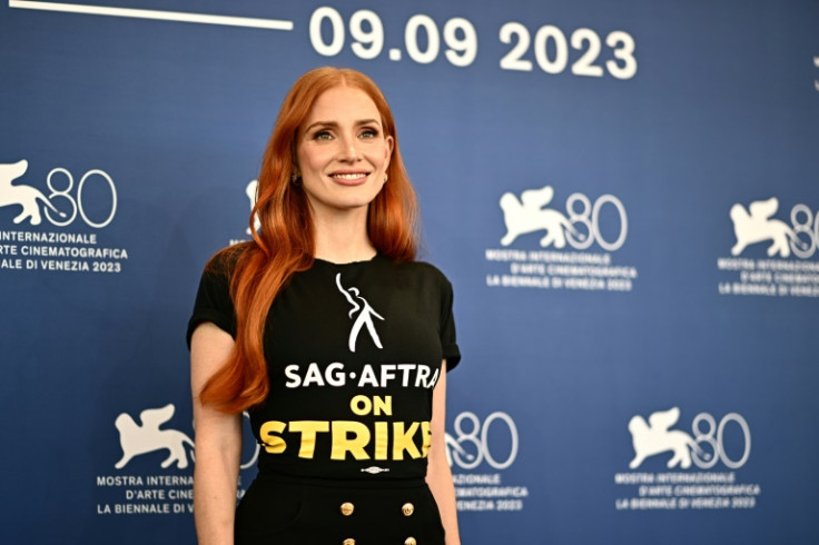 Jessica Chastain backed the strikes while promoting her new film, 'Memory'