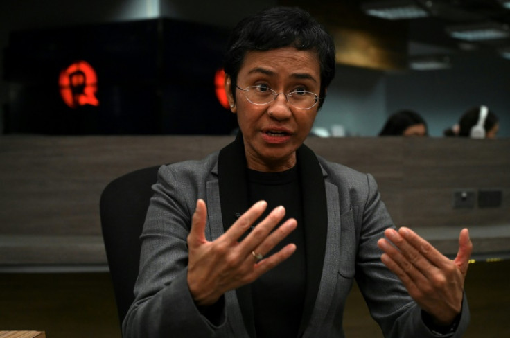 Ressa said the 'fear that engulfed us' during Duterte's rule had largely gone since Marcos took power