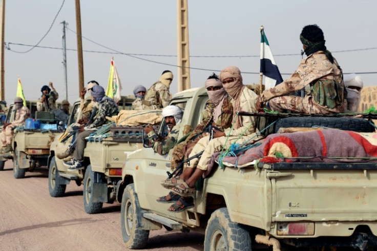 Tuareg fighters on the move near Kidal, northern Mali in September 2016