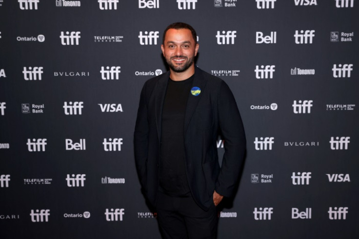 Egyptian filmmaker Karim Amer attends the world premiere in Toronto of 'Defiant' -- a film for which he gained key access to top Ukrainian officials