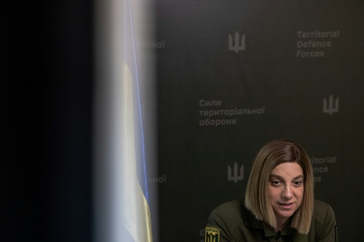 Sarah Ashton-Cirillo planned a two-week reporting trip to Ukraine, but is now a spokespreson for Kyiv's territorial defence