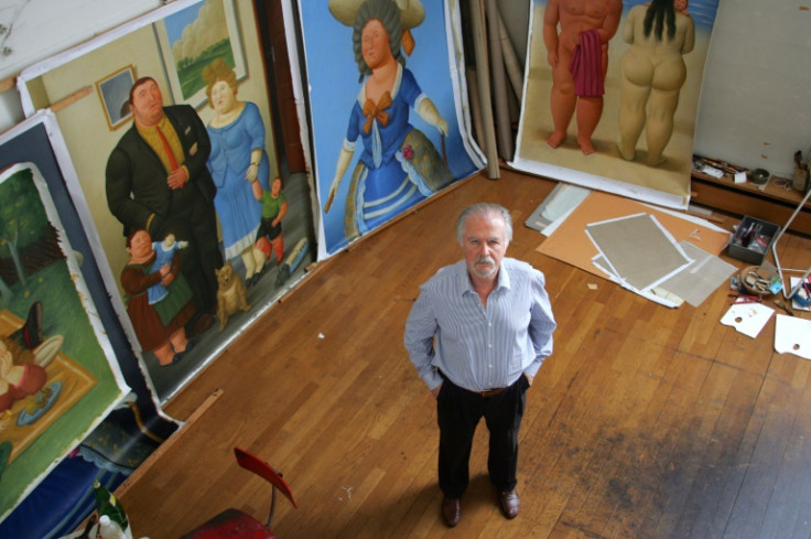 Fernando Botero, Colombian painter and sculptor, pictured in 2006 in his Paris atelier