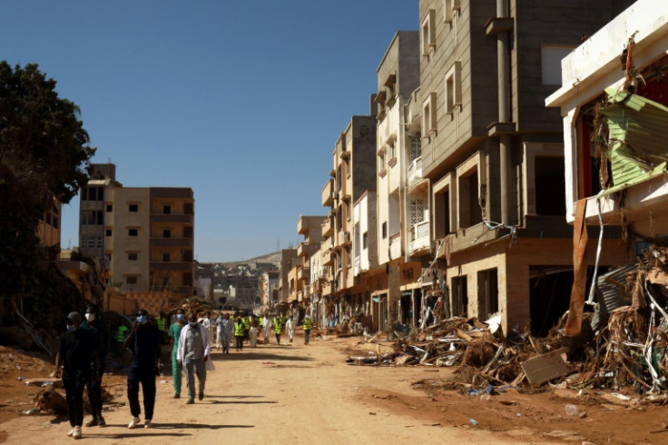 Aid organisations have pointed to the difficulty in coordinating aid to flood-hit Derna