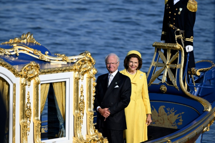 King Carl XVI Gustaf of Sweden and Queen Silvia enjoy the festivities to mark his 50 years on the throne