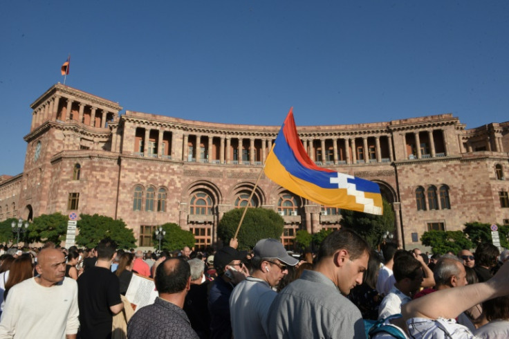 In Armenia's capital, angry protesters clashed with police as they called on Pashinyan to resign 