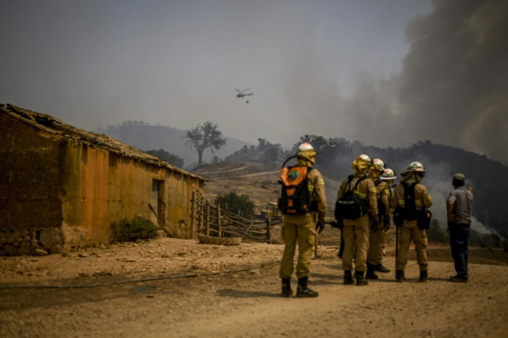 A fire fire near Reguengo, Portugal last month