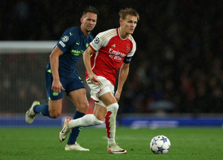 Martin Odegaard was among the scorers as Arsenal outclassed PSV Eindhoven