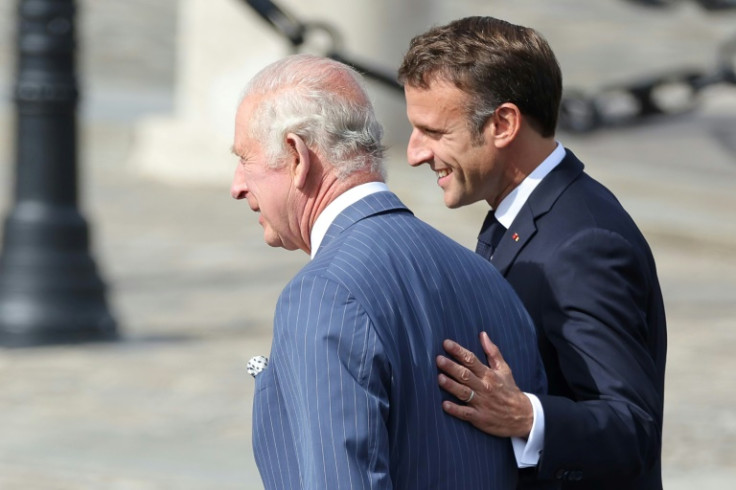 Macron and Charles held talks at the Elysee Palace on the first day of the king's visit to France