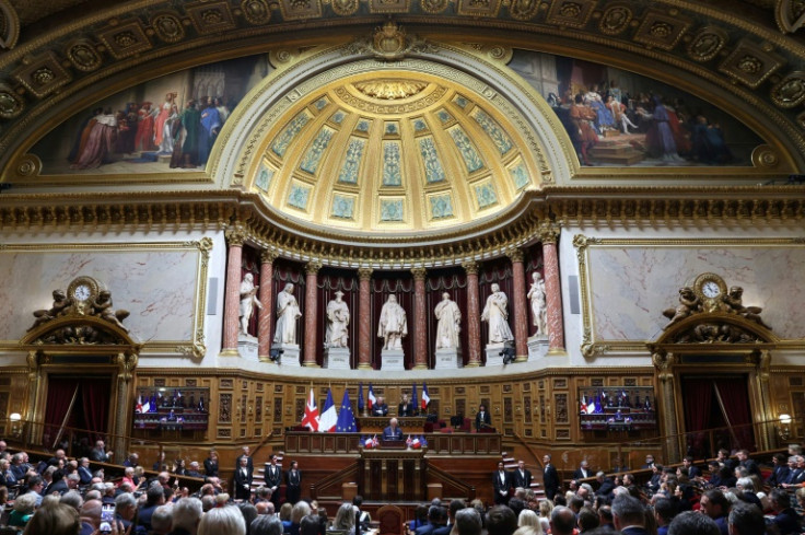 Charles was given a standing ovation by lawmakers