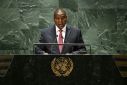Central African Republic President Faustin-Archange Touadera addresses the 78th United Nations General Assembly at the UN headquarters in New York City