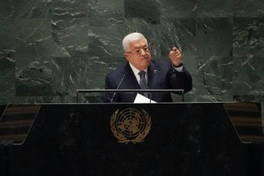 Palestinian leader Mahmoud Abbas addresses the 78th United Nations General Assembly