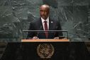 Sudan's military ruler General Abdel Fattah Al-Burhan addresses the 78th United Nations General Assembly