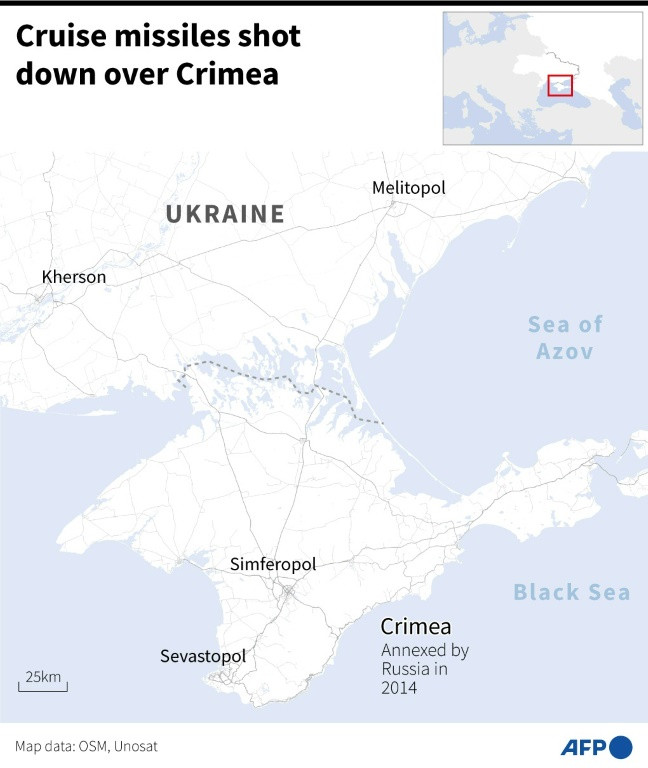 Cruise missiles shot down over Crimea