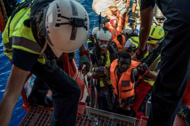 The pope thanked aid groups rescuing migrants in danger at sea, condemning efforts to prevent them as 'gestures of hate'