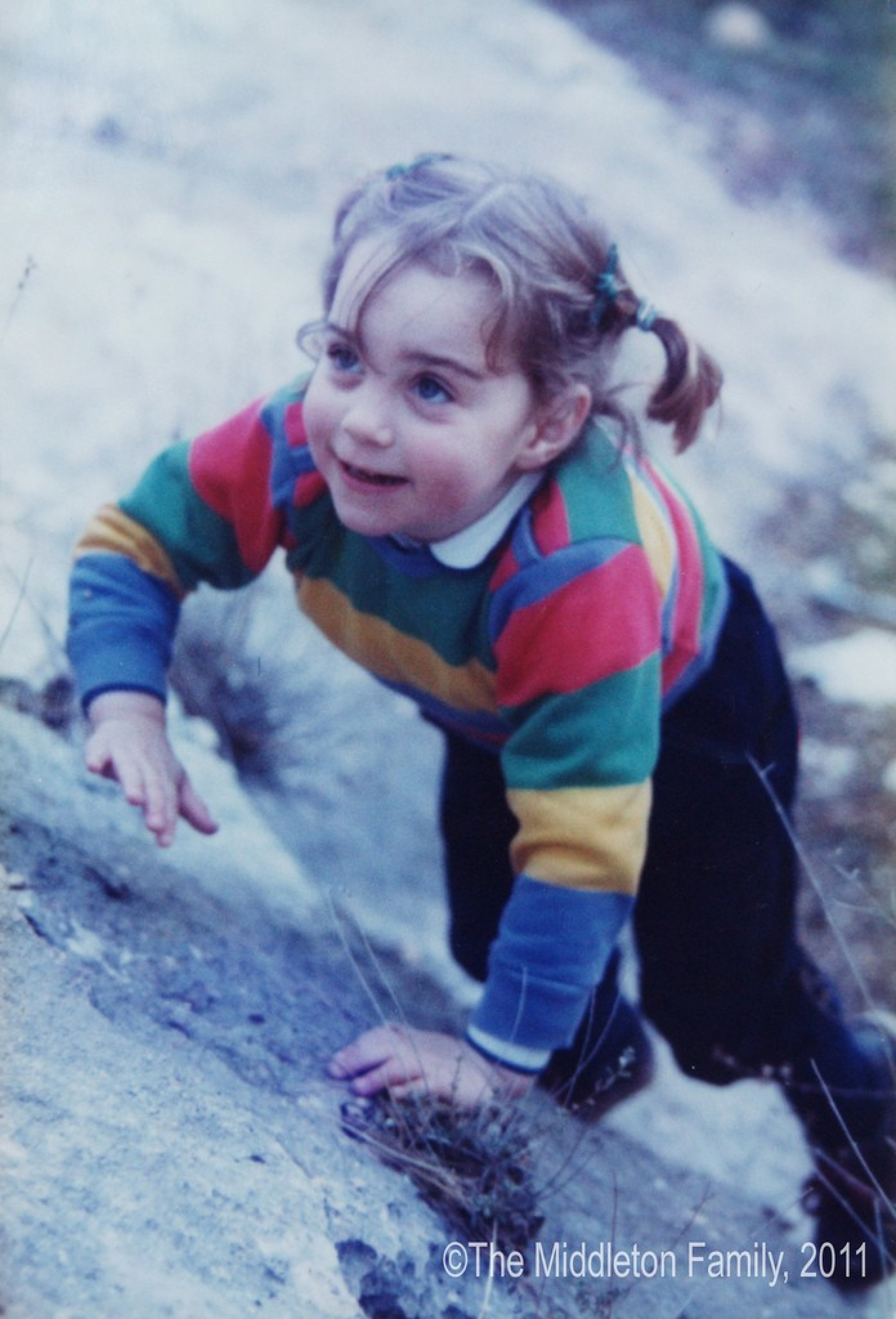 Kate Catherine, aged three and a half, on holiday in the Lake District.
