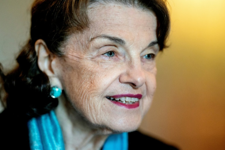 US Senator Dianne Feinstein (D-CA) departs the Senate Chamber following a vote at the US Capitol in Washington, DC, on April 27, 2022