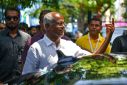 Ibrahim Mohamed Solih, the incumbent Maldives president, was a distant second in the first round of voting
