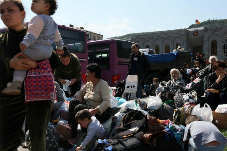Armenia said that over 100,000 people from an estimated population of 120,000 had fled