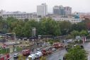 The ministry said two attackers arrived in a commercial vehicle outside the interior ministry