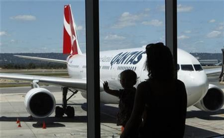 Qantas Airbus A330 plane at Perth Domestic Airport 
