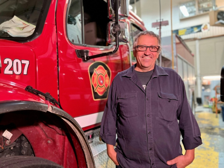 Luc Boutin, a volunteer firefighter in Lebel-sur-Quevillon for 32 years, was mobilized throughout June to fight the fire that threatened the town. Canada has been hit by a historic wildfire season, with over 18 million hectares (44,478,969 million acres)