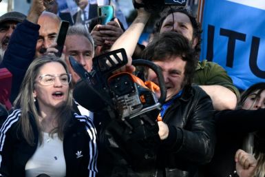 Javier Milei shows up at rallies brandishing a powered-up chainsaw, evoking the cuts he plans to make to the bloated state. 